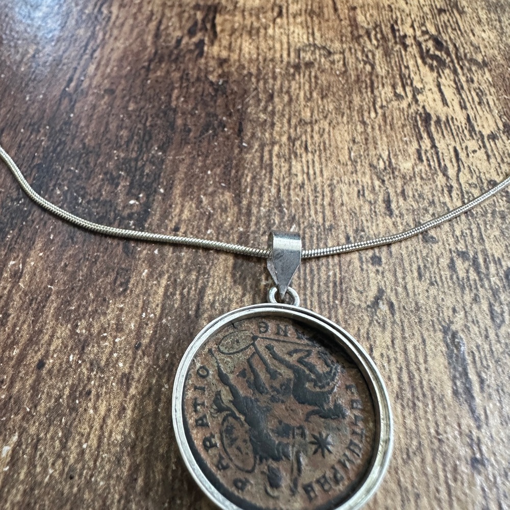 Constantine the Great Ancient Coin from Jewish-Roman War Pendant Necklace - Picture 5 of 12